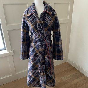 Jungal -Merino Wool Coat Blue Size 6